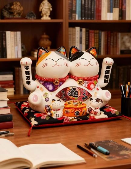 🐱💸 10 นิ้ว แมวกวักคู่ไฟฟ้า เรียกลูกค้า เรียกทรัพย์ เสริมความเฮงให้ร้านค้าและธุรกิจทุกวัน