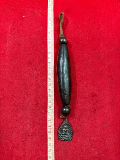 ตะกรุดห้อยหน้ารถ หลวงปู่บุญวัดกลางบางแก้ว ห้อยเหรียญเจ้าสัวรุ่นแรก คอกรักโบราณปิดทอง