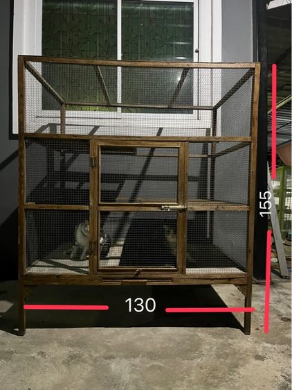 กรงแมวไม้สักมือ2