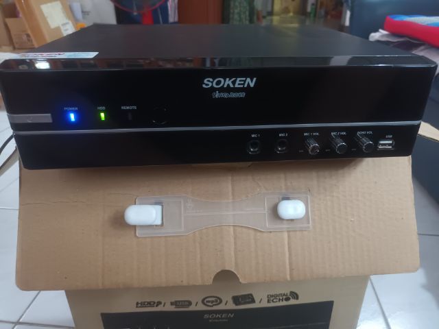 Soken Karaoke เครื่องเล่นคาราโอเกะ (งานช่าง) ไฟเข้าแต่ไม่มีสัญญาณภาพและเสียง อุปกรณ์ครบ  รูปที่ 2