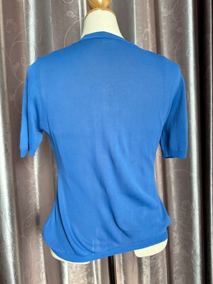 เสื้อยืดคอกลมปักดอกไม้ตาข่ายแขนจั้ม One Size รูปที่ 5