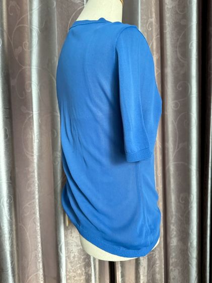 เสื้อยืดคอกลมปักดอกไม้ตาข่ายแขนจั้ม One Size รูปที่ 4