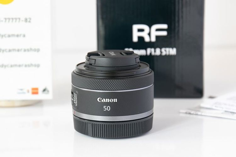 กล้องมิลเลอร์เลส ไม่กันน้ำ Canon RF 50mm f1.8 STM สภาพสวย มีประกันศูนย์ 14-09-2570