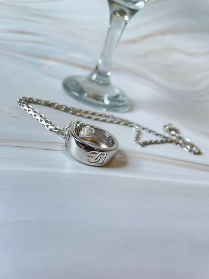 โลหะ สร้อยคอและจี้ DG ring necklace unisex size
