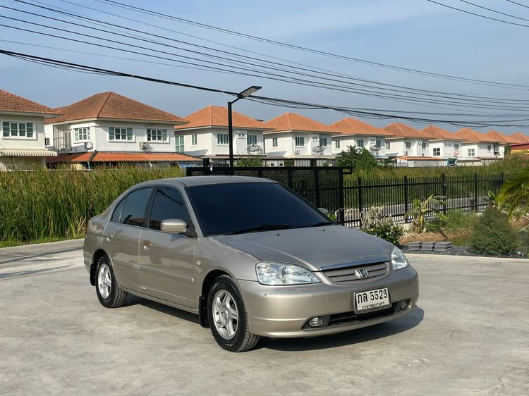 Honda Civic 2001 1.7 EXi Sedan เบนซิน ไม่ติดแก๊ส เกียร์อัตโนมัติ บรอนซ์ทอง รูปที่ 3