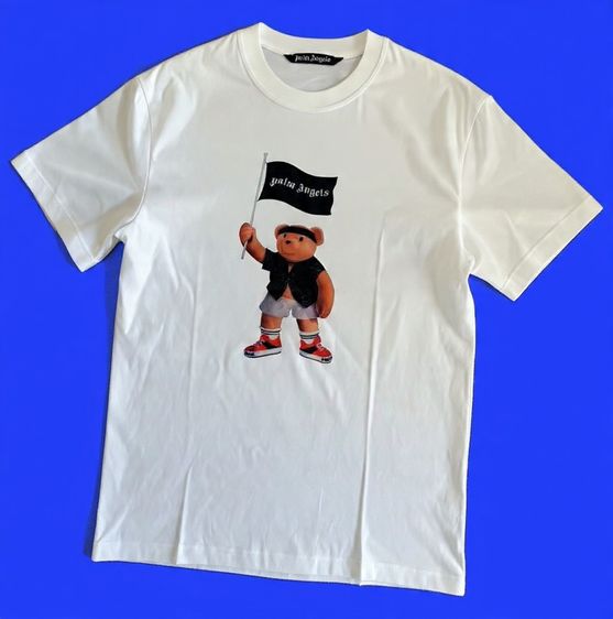 Palm Angels Pirate Teddy Bear Graphic T-shirt White รูปที่ 7