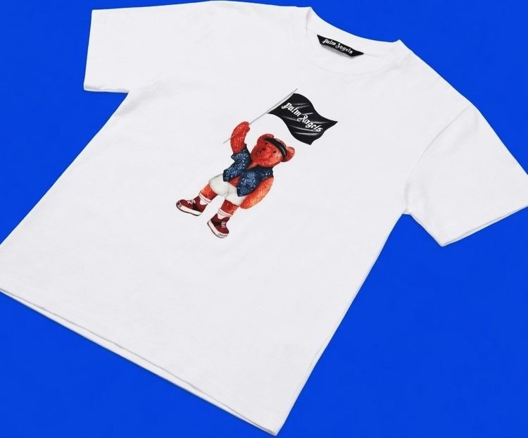 Palm Angels Pirate Teddy Bear Graphic T-shirt White รูปที่ 5