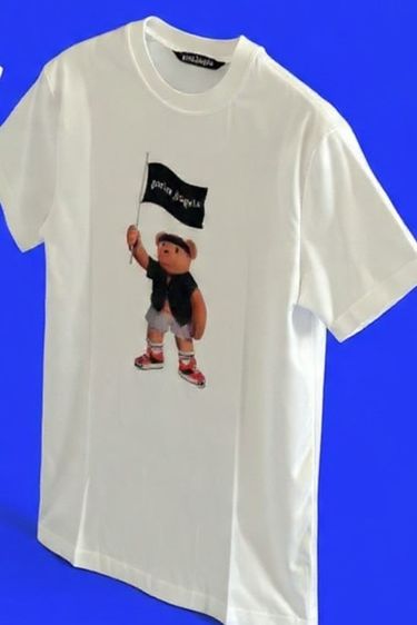 Palm Angels Pirate Teddy Bear Graphic T-shirt White รูปที่ 8