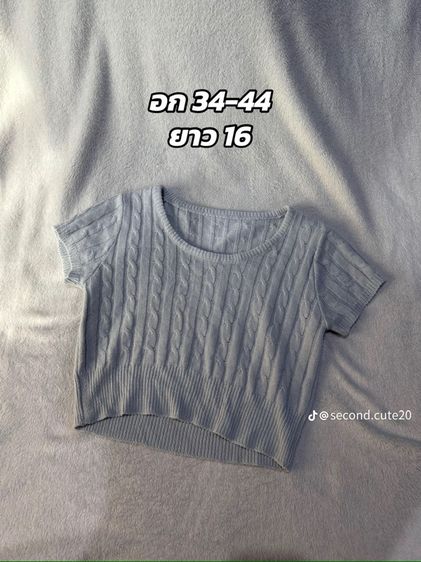 เสื้อไหมพรมแขนสั้น งานเกาหลี รูปที่ 7