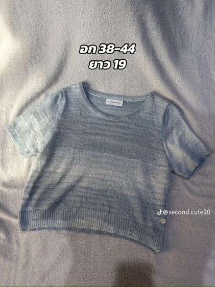 เสื้อไหมพรมแขนสั้น งานเกาหลี รูปที่ 2