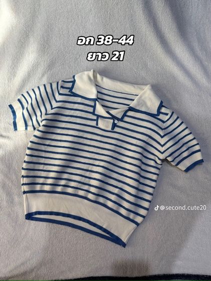 เสื้อไหมพรมแขนสั้น งานเกาหลี รูปที่ 4