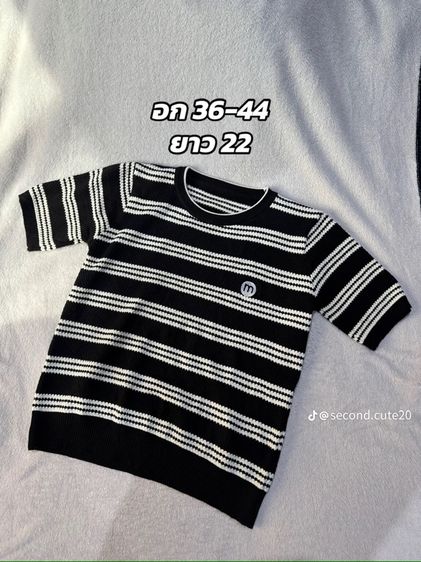 เสื้อไหมพรมแขนสั้น งานเกาหลี รูปที่ 3