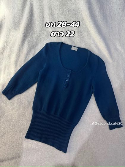 เสื้อไหมพรมแขนสั้น งานเกาหลี รูปที่ 6