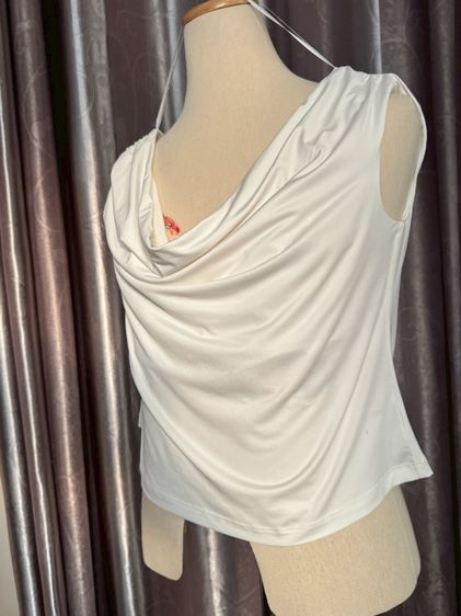 HM Satin Crop Top Tank White XL with tag รูปที่ 2