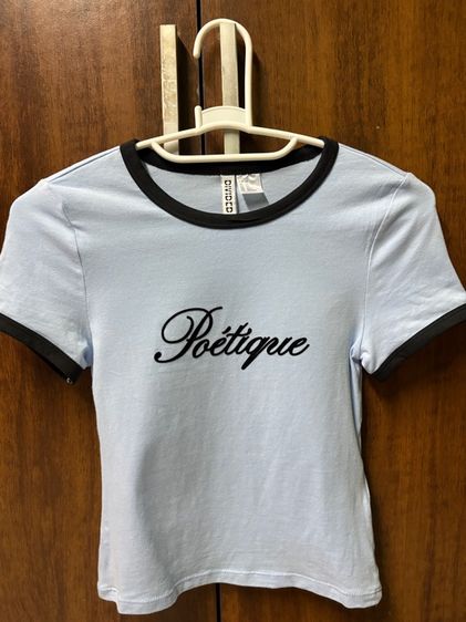 เสื้อครอป สีฟ้า HM ไซส์ XS