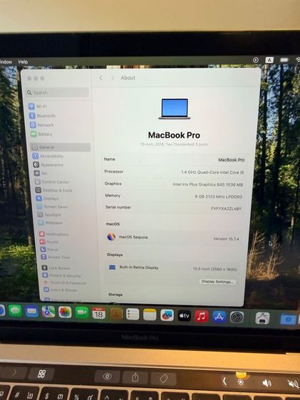 Macbook Pro 13” 2019 Tow Thunderbolt 3  ports 128 GB รูปที่ 10