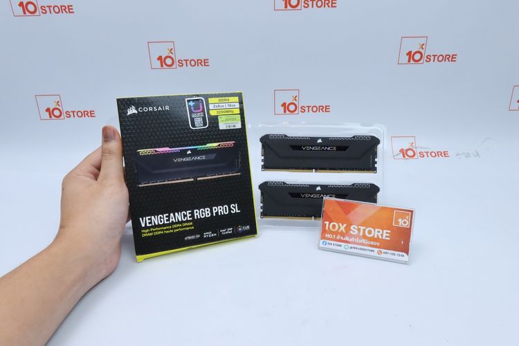 ที่เก็บข้อมูลและเมมโมรี่การ์ด Ram DDR4 16GB Bus 3200 Corsair Vengeance RGB Pro- ID26030312