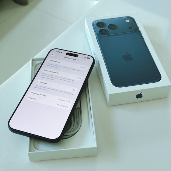 iPhone 17 Pro Max ความจุ 256 GB สี Deep blue สีน้ำเงินเข้ม เครื่องใหม่มากๆ ประกันเหลือ รูปที่ 9