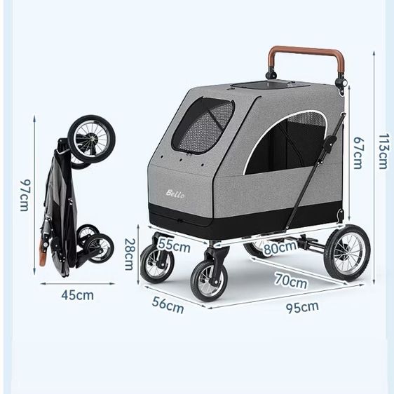 กระเป๋า & อุปกรณ์เดินทาง รถเข็นสุนัข