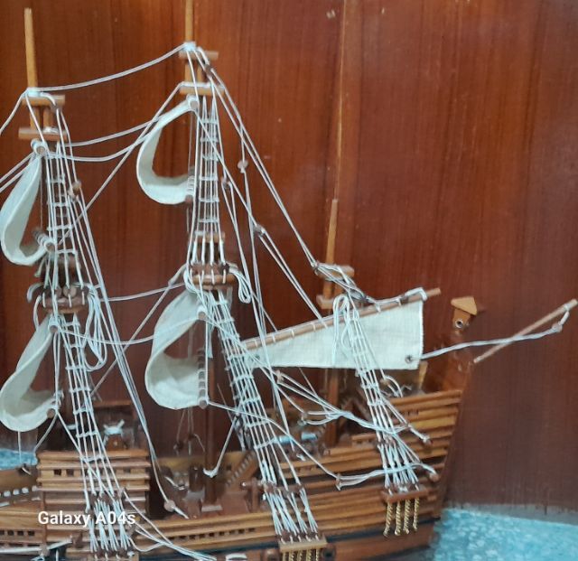 ขายเรือไม้จำลอง Mayflower(งานฝีมือหางดง จ.เชียงใหม่) ประณีตมาก รูปที่ 17