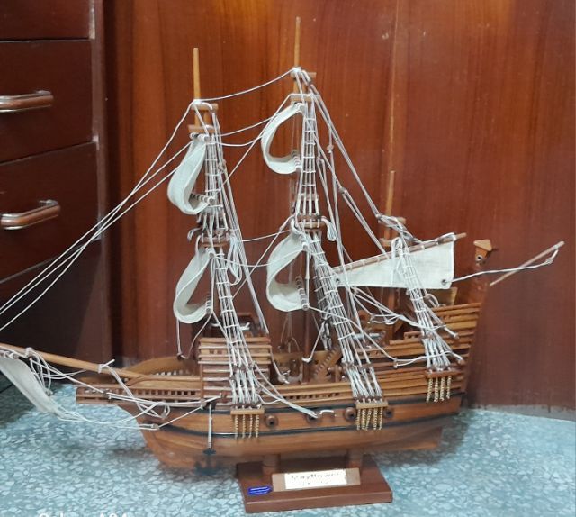 ขายเรือไม้จำลอง Mayflower(งานฝีมือหางดง จ.เชียงใหม่) ประณีตมาก รูปที่ 14