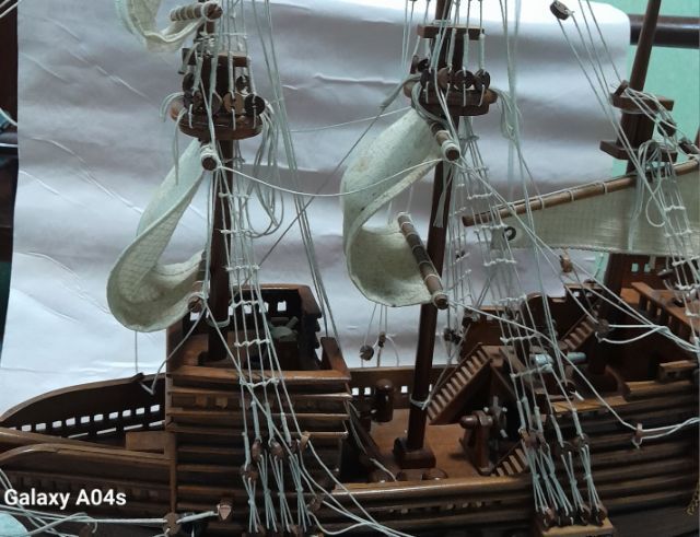 ขายเรือไม้จำลอง Mayflower(งานฝีมือหางดง จ.เชียงใหม่) ประณีตมาก รูปที่ 7