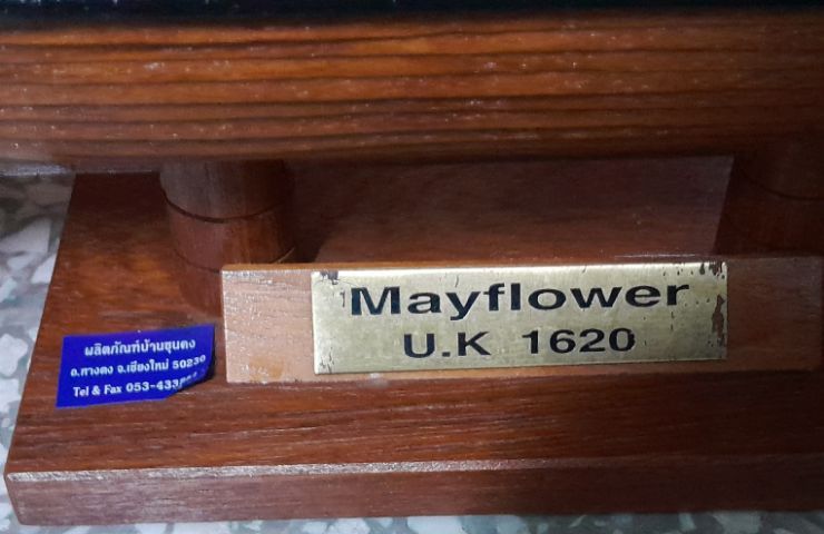 ขายเรือไม้จำลอง Mayflower(งานฝีมือหางดง จ.เชียงใหม่) ประณีตมาก