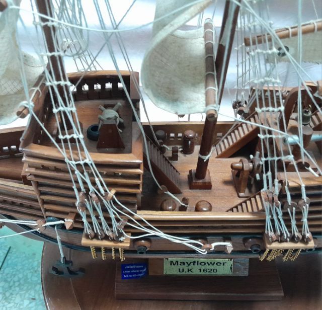 ขายเรือไม้จำลอง Mayflower(งานฝีมือหางดง จ.เชียงใหม่) ประณีตมาก รูปที่ 12
