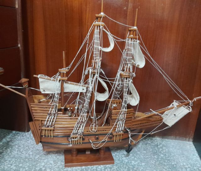 ขายเรือไม้จำลอง Mayflower(งานฝีมือหางดง จ.เชียงใหม่) ประณีตมาก รูปที่ 3