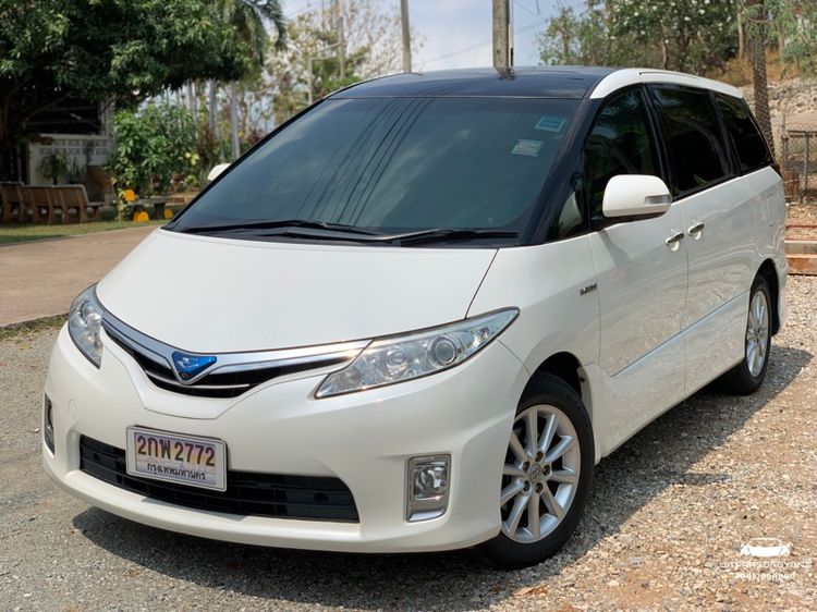 Toyota Estima 2014 2.4 Hybrid E-Four 4WD Utility-car ไฮบริด เกียร์อัตโนมัติ ขาว รูปที่ 4
