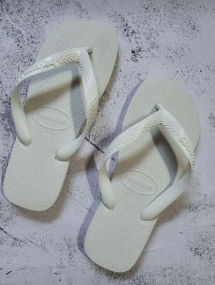 รองเท้าแตะแบบมีหูและแบบสวม อื่นๆ ขนาดอื่น ๆ อื่นๆ รองเท้าแตะ Havaianas สีขาว แท้ ใหม่