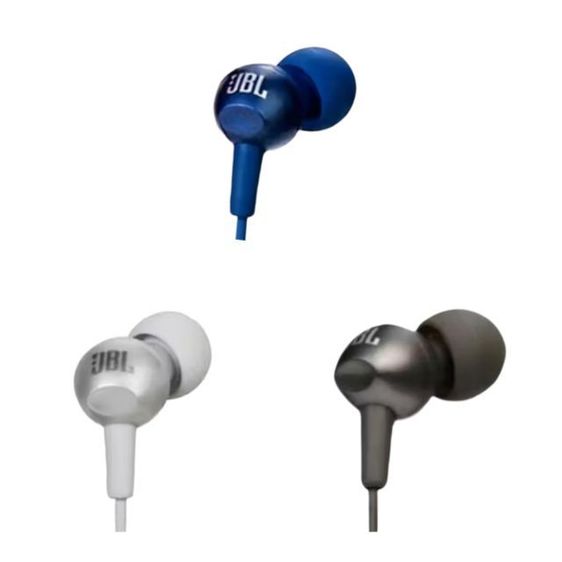หูฟังมีสาย jbl c200si  มีไมโครโฟน ปุ่มรีโมทคอนโทรล รับสาย-วางสาย แจ็คเสียบ aux 3.5 mm  มี 3 สี  ดำ ฟ้า เทา  สินค้ามีประกัน 1 ปี รูปที่ 3