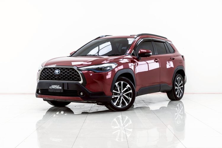 รถ Toyota Corolla Cross 1.8 Hybrid Premium Safety สี แดง