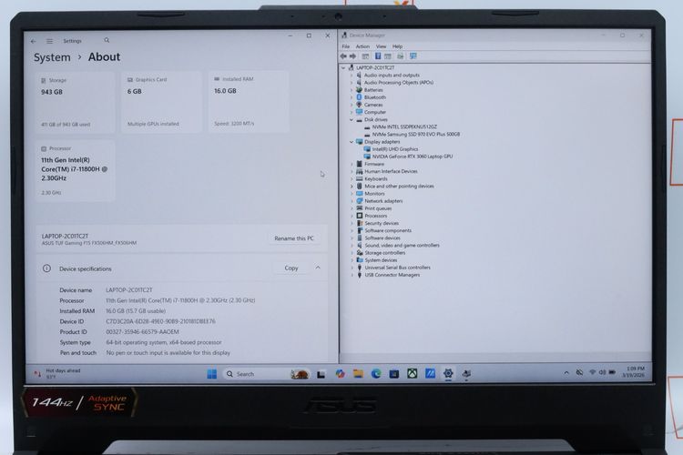 ASUS TUF GAMING F15 FX506HM Core i7-11800H+RTX 3060 Ram16GB.512GB - ID26030328 รูปที่ 4