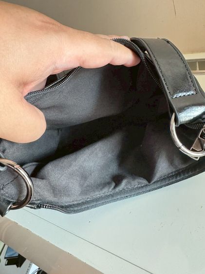 Soft Leather Short Shoulder Mini Bag Black รูปที่ 4