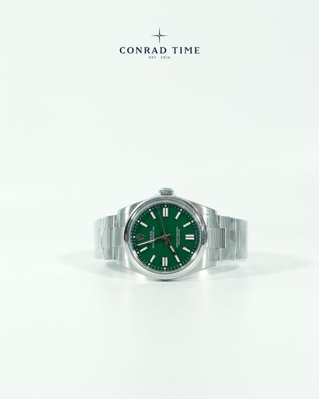 New Rolex Oyster Perpetual 134300 Green Dial Oyster Steel 2026 41mm. Fullset  รูปที่ 5