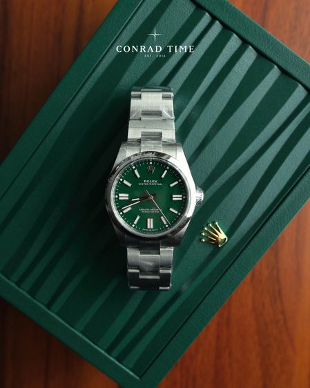 New Rolex Oyster Perpetual 134300 Green Dial Oyster Steel 2026 41mm. Fullset  รูปที่ 3