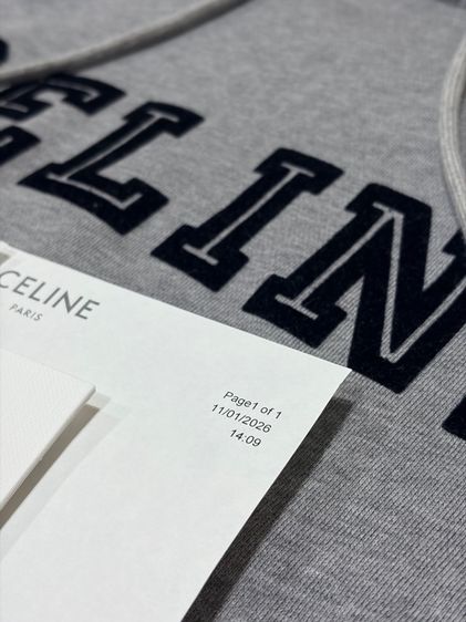 เสื้อฮู้ด Celine สีเทา รูปที่ 3