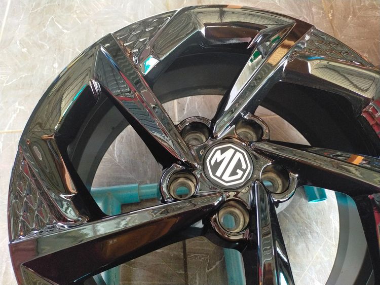 แม็กmg ขอบ17 กว้าง7 et43 สีอบpowder coat ไร้รอยไม่คดไม่ดุ้งไม่แตก  ใส่ mg 4 mg5 mg ep mg zs EV   อื่นๆ 5 รู 112 รูปที่ 6