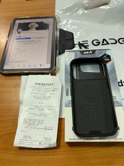 ขาย Case Mous Limitless  ใส่  iphone 17 pro มือหนึ่ง ใบเสรจครบ ประกัน1ปี ประกันถึง 17-3-70 ซื้อมาไม่ได้ใช้ รูปที่ 8