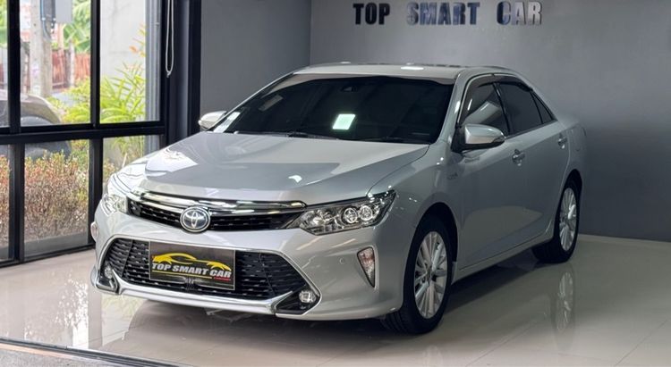 Toyota Camry 2017 2.5 HEV Premium Sedan ไฮบริด ไม่ติดแก๊ส เกียร์อัตโนมัติ บรอนซ์เงิน รูปที่ 2