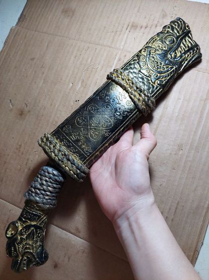 เครื่องรางมีดหมอหลวงพ่อผินะวัดสนมลาวใบ 9 นิ้วยาวรวม 15 นิ้ว รูปที่ 11