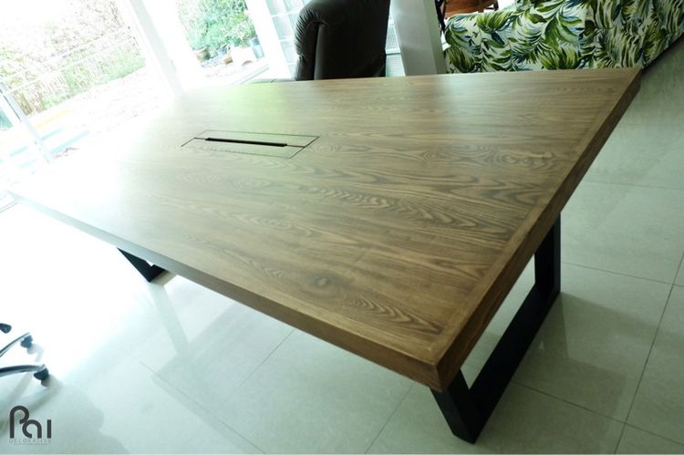 Meeting Table โต๊ะประชุม ไม้จริง ไม้แอช โดยช่างฝีมือคนไทย ราคาโรงงาน รูปที่ 2