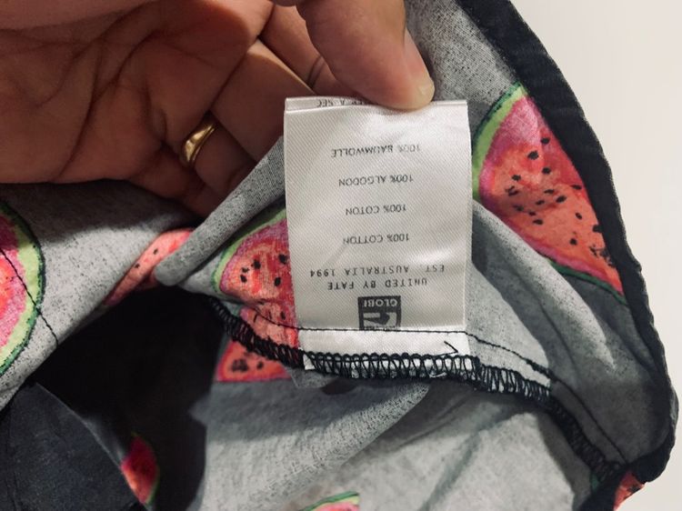 เสื้อเชิ้ต GLOBE แท้ 💯 size L อก 22 ยาว 28.5 สภาพดีมาก ลายสวย ดีเทลดี ทรงสวย เนื้อผ้าดีมาก หายากน่าสะสมครับ รูปที่ 7