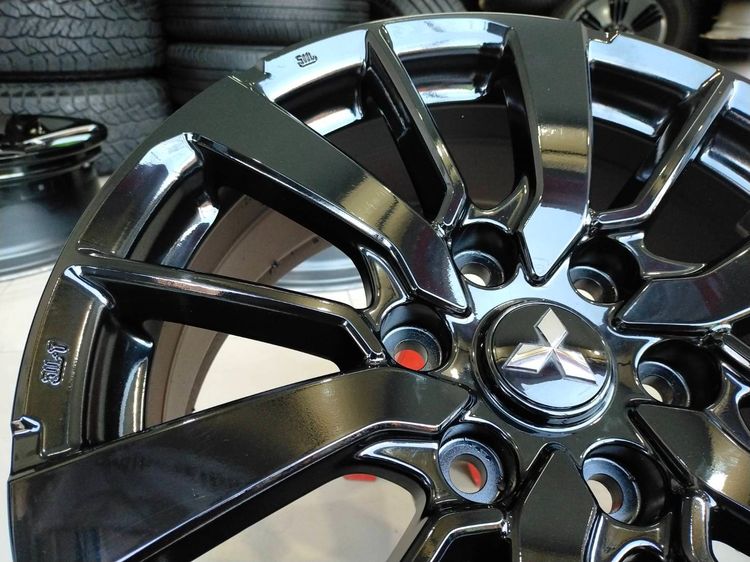แม็กมิตซู ขอบ18 กว้าง7.5 et38 สีอบpowder coat ใส่ไทรทัน ปาเจ รูปที่ 5