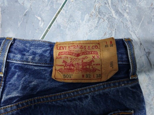 ลีวายส์ 501-0000 W32 L33 มือสอง ของแท้ เอว 32 ยาว 40 Made in Mexico รูปที่ 3