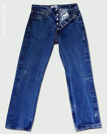 ฟ้า ยีนส์ Levi's ลีวายส์ 501-0000 W32 L33 มือสอง ของแท้ เอว 32 ยาว 40 Made in Mexico