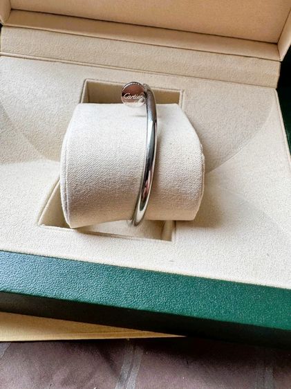 Used Nailed ตะปูเงิน กำไลข้อมือเงินกระดับเพชร Size 19 รูปที่ 11