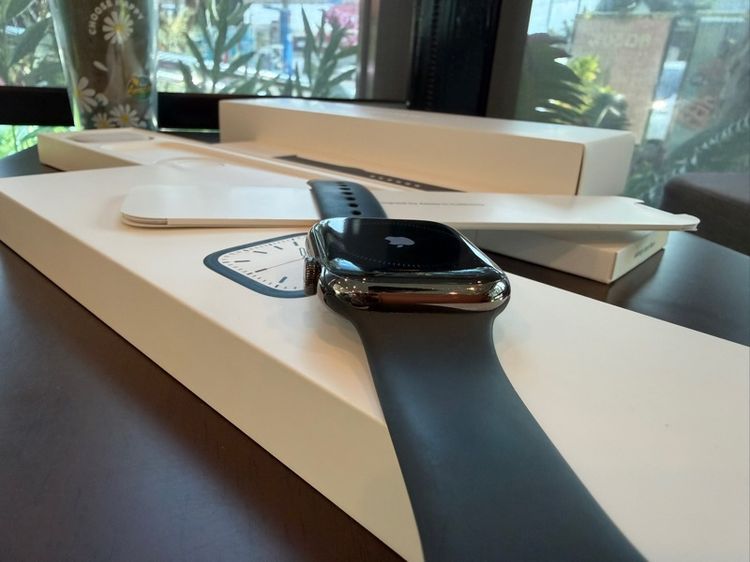  Apple Watch  S7 45 mm รุ่นพิเศษ ตัวสแตนเลส Stainless Steel  GPS -LTe ใช้ซิมได้ สภาพ99 รูปที่ 6