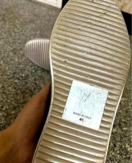 Giuseppe Zanotti Black Velvet Eve Slip On Black Sliver เบอร์41 รูปที่ 8